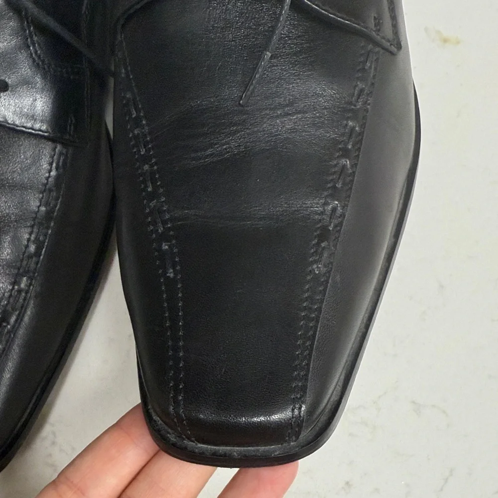 MEMPHIS by Giorgio Selini Black Leather Oxfords